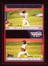 Pedro Martinez/Ramirez WS 3 Boston Red Sox 2005 Topps Black #733 SN /54