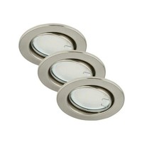Briloner Attach LED Einbauleuchten 3Er Set Nickelmatt GU10 4W 330Lm 3000K Warmwe
