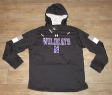 Under Armour Northwestern Wildcats Black Gameday Hoodie Jacket size Men's XL