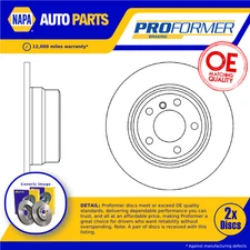 2x Brake Discs Pair Solid Rear 323mm PBD8352 Proformer Set 34211164911 New