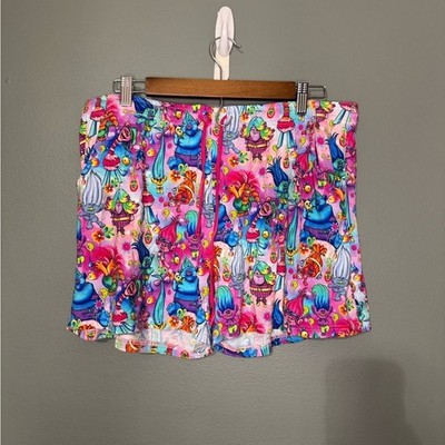 BAMBOO Millie Rose Women's sleep shorts Trolls Print, XL, EUC