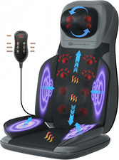 Full Body Shiatsu Massage Chair Pad With Heat Rolling Kneading  Seat Vibration