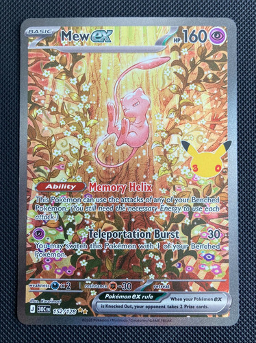 Pokemon Mew ex 152/128 SIR 30th Celebration - Near Mint ✨