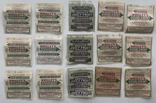 (15) Lot - 1920-30s Wrigley’s Juicy fruit, Spearmint, Doublemint gum Wrappers