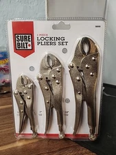 SureBilt 3pc Locking Plier Set