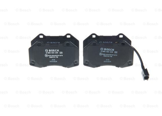 Bosch 0 986 494 228 Bremsbelagsatz, Scheibenbremse Vorderachse FÜR Abarth Alfa R-image
