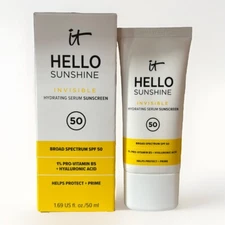 IT Cosmetics : Hello Sunshine Invisible Serum Sunscreen SPF 50- 1.69oz 08/26 exp