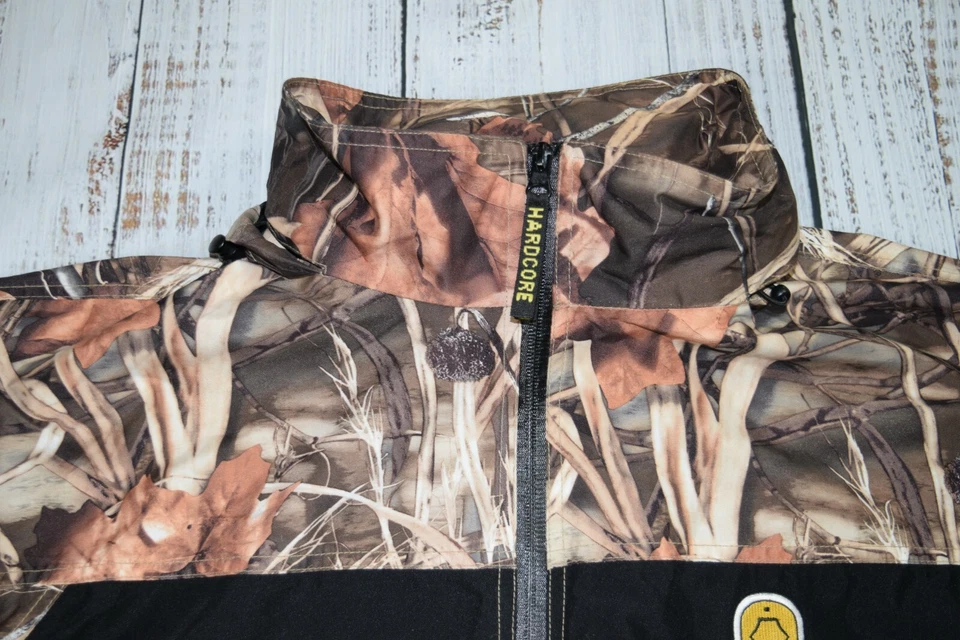 HARD CORE DUCK HUNTING RAIN JACKET ADVANTAGE MAX-4 HD CAMO HOODED ZIP SZ XL MENS - Image 3 of 4