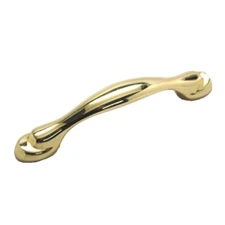 AMEROCK Polished Brass Cabinet Pull Handle 3" Centers Vintage Hardware