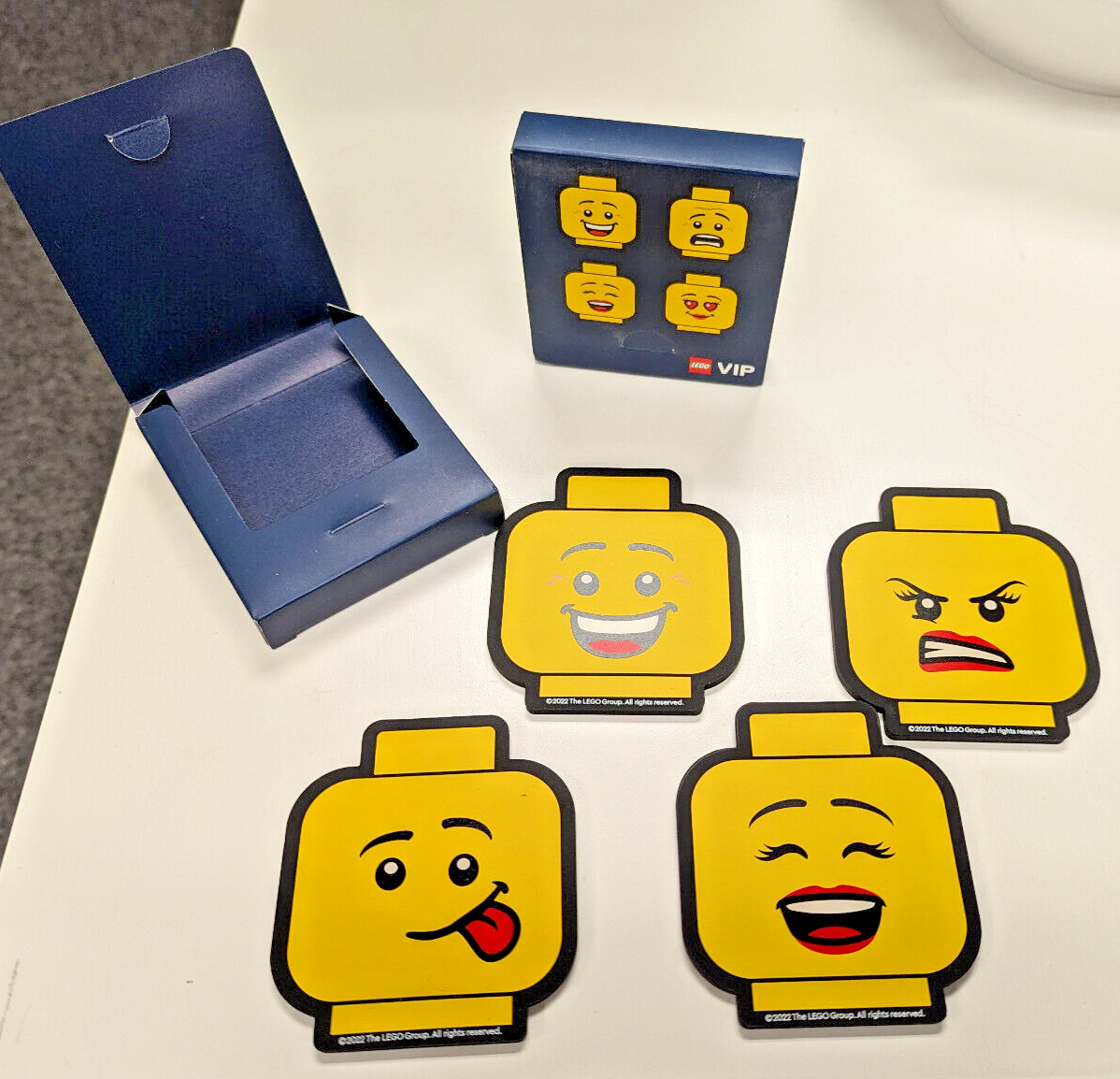 Vip Points Lego Black Friday Vip LEGO Minifigure Coasters (2 Sets Of 4)  Dual Sided Faces Drink