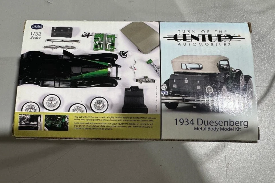 TESTORS 1:32 SCALE DIECAST 1934 DUESEBERG METAL BODY KIT TURN OF THE CENTURY - Image 2 of 4