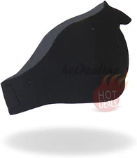 Black Neoprene Half Face Mask Reusable Washable 