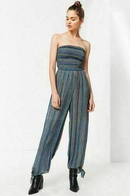 strapless tube jumpsuit