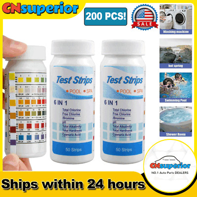 200PCS~ Chlorine Dip Test Strips Swimming Pool Water SPA Hot Tub PH Tester Paper