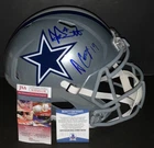 Dak Prescott Amari Cooper Dual Signed Cowboys Speed Rep FS Helmet auto JSA BAS