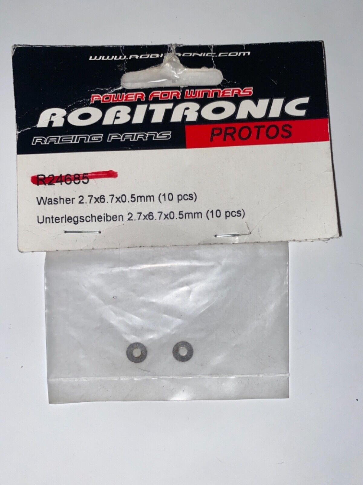 Robitronic Racing Parts Washer 2.7x6.7x0.5mm (10 Pcs.) #R24685