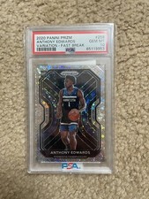 2020 prizm Anthony Edwards rc variation fastbreak PSA10