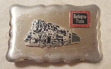 Vintage Burlington Route Train Railroad Belt Buckle Railway Collectible