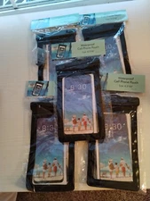 5 WATERPROOF CELL PHONE POUCH SIZE 4.3"X8"