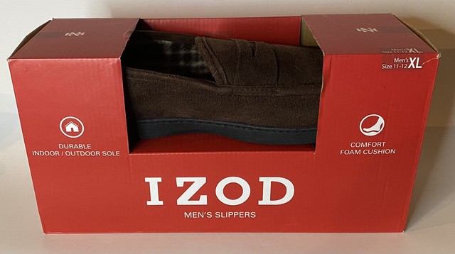 izod microsuede slippers