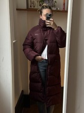 Ganni Tech Down Coat Burgundy