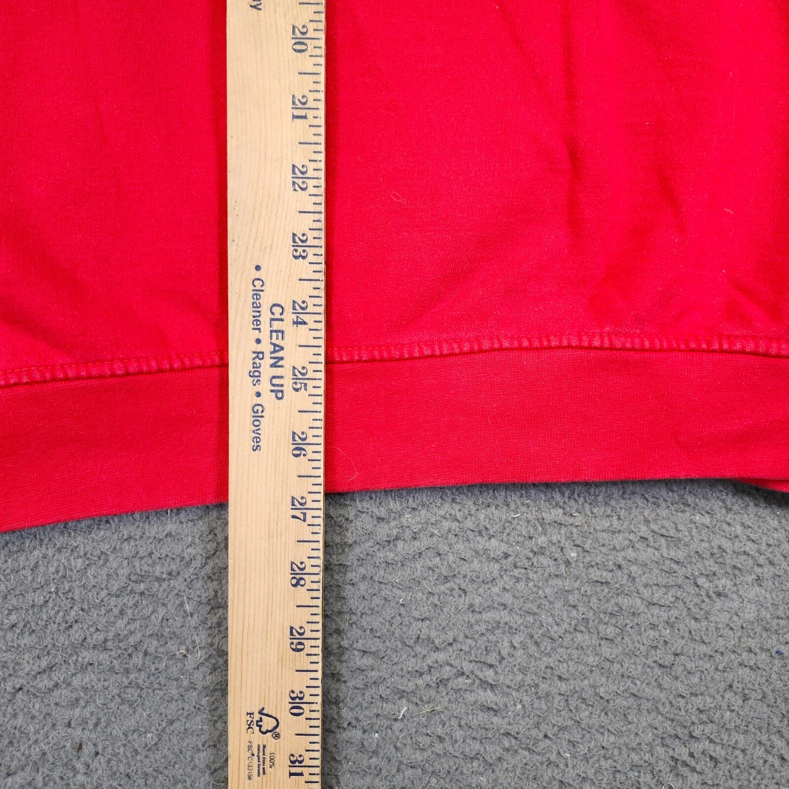 VETEMENTS Ohio State Felpa con Cappuccio Pullover Felpa Grande Logo Rosso XL