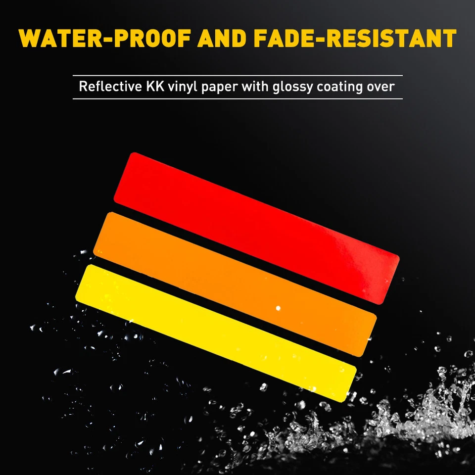 Calcomanía adhesiva a rayas tricolor apta para Toyota Tundra 4Runner estilo clásico retro Foto 3 de 4