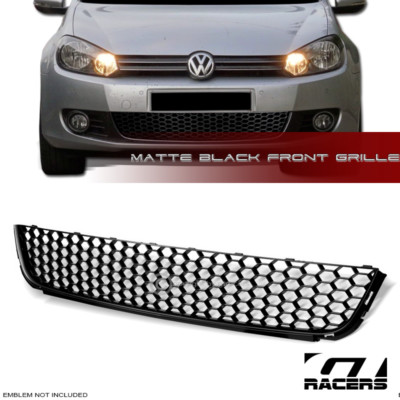 Matte Black For 2010-2014 Vw Golf/Jetta Wagon Honeycomb Mesh Lower Bumper Grille