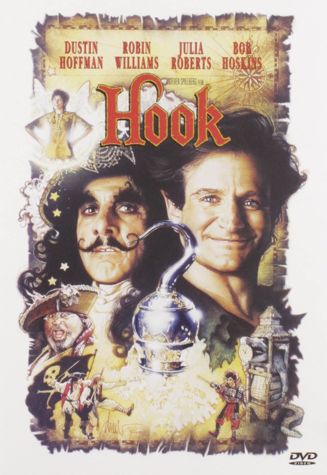 Hook (DVD) Dustin Hoffman Robin Williams Julia Roberts Bob Hoskins Maggie Smith