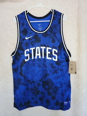 Nike USA National Soccer Team Mens STATE Basketball Jersey Sz M DN1134-452 USMNT