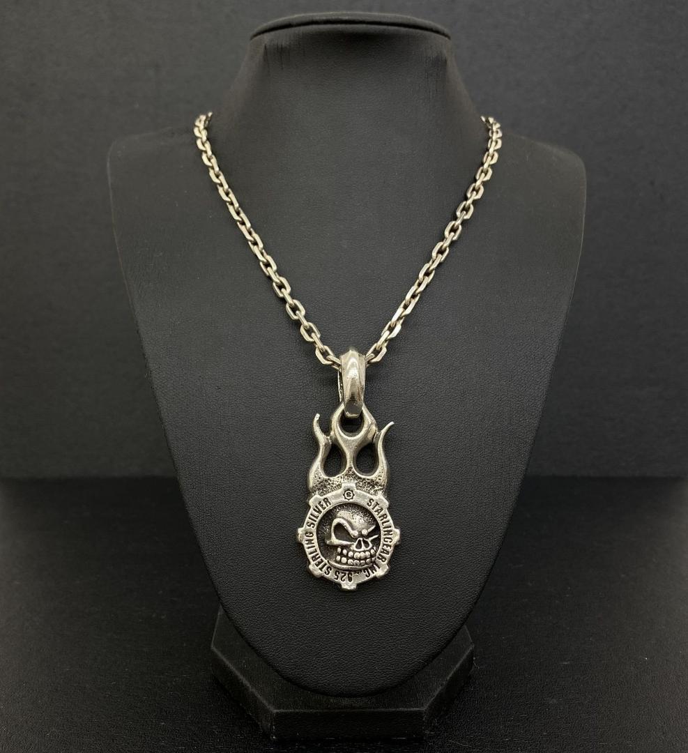 アクセサリー STARLINGEAR Mini Skeleton Pendant STARLINGEAR 2004 Flaming Gear Skull Pendant | eBay