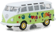 1964 VOLKSWAGEN TYPE 2 SAMBA BUS "PEACE & LOVE" 1/64 MODEL BY GREENLIGHT 29920 C