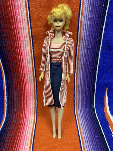 Vintage 60s Blonde Ponytail Barbie #5 Roman Holiday ORIGINAL Jacket & Dress RARE