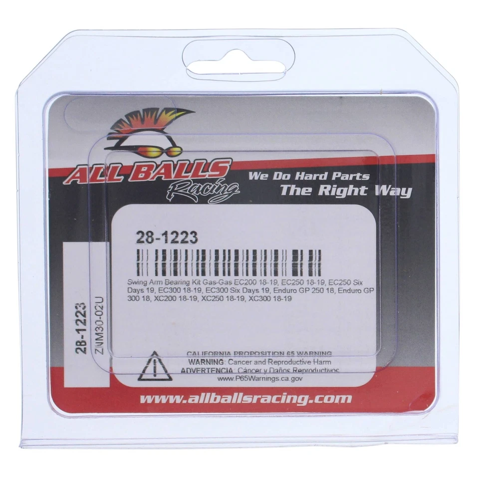 All Balls Swing Arm Bearing Kit (28-1223) for Gas-Gas EC200 18 19 EC250 18 19 — 第 4/4 张图片
