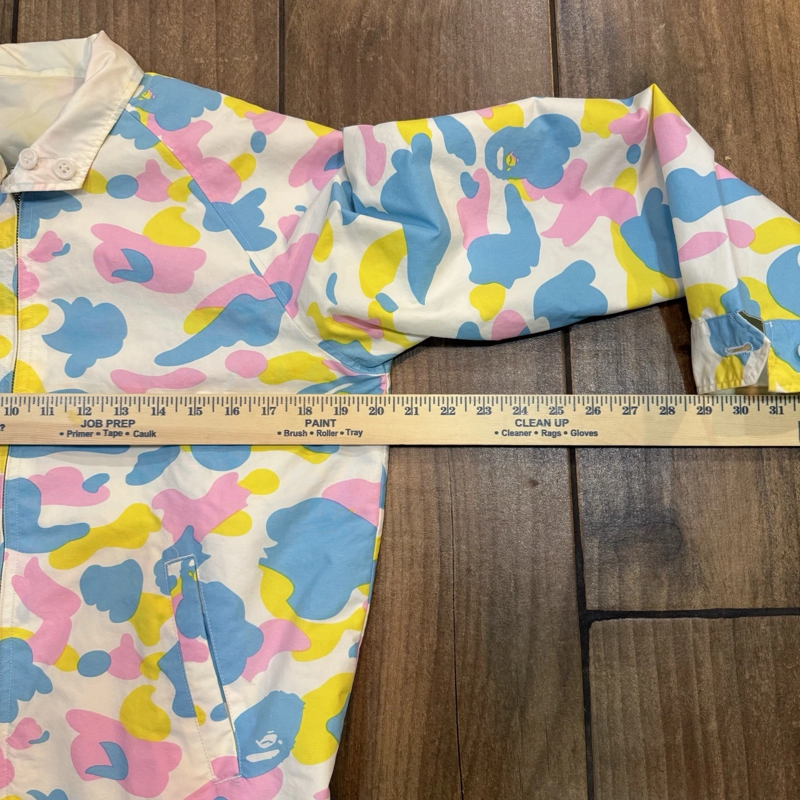 Bape Bathing Ape Cotton Candy Camo Reversable Jacket Size Tall 100% Nylon - product detail image 3