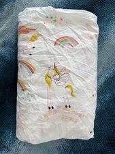 The Company Store Kids Twin Fitted Sheet Unicorns Rainbow