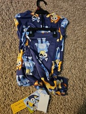 Bluey Blue Print 2 Piece Short Sleeve  Pants Pajama Set Kids Size 8