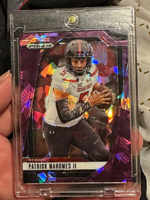 Panini 2025 Prizm Draft Picks Patrick Mahomes II Texas Tech Purple Ice /199 #198