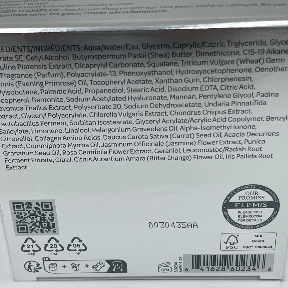 Elemis Ultra Smart Pro-Collagen Night Genius 50 ml 1,6 fl. oz.  Exp. 2028 SELLADO Foto 2 de 4