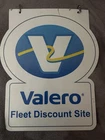 24"X20" Gas Oil Vintage Valero Fleet Discount Site Double Sided Metal Sign