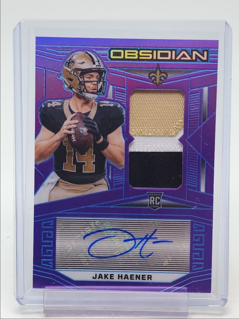 JAKE HAENER 2023 OBSIDIAN RPA ROOKIE PATCH PURPLE FLOOD RC AUTO /30 Q3604