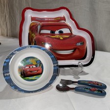 Lightning McQueen 2010 Toddler Feeding Set Dish/Bowl/Silverware The First Years