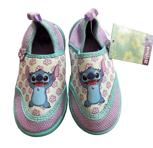 Disney Stitch water shoes for Girls Size 7/8 Blue Beach New - Picture 3 of 19
