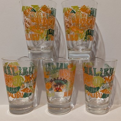5x MALIBU Coco - gebrauchte Gläser - ca. 0,2L ohne Eichstrich