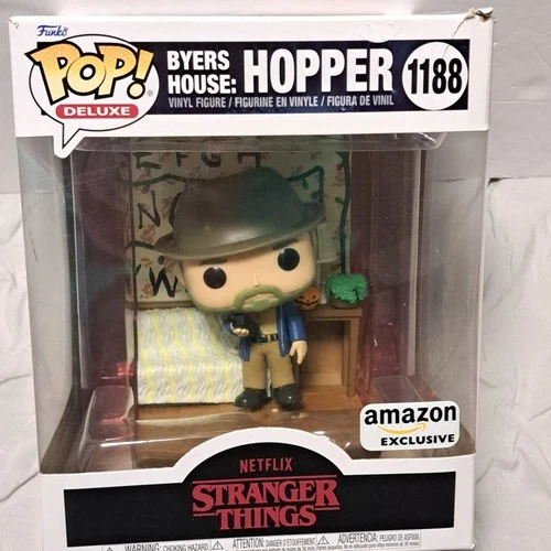 Funko Pop #1188 Stranger Things Byers House: Hopper Amazon Exclusive -  FLAW