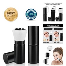Cruelty-Free Retractable Kabuki Brush - Compact Design for Perfect Blending