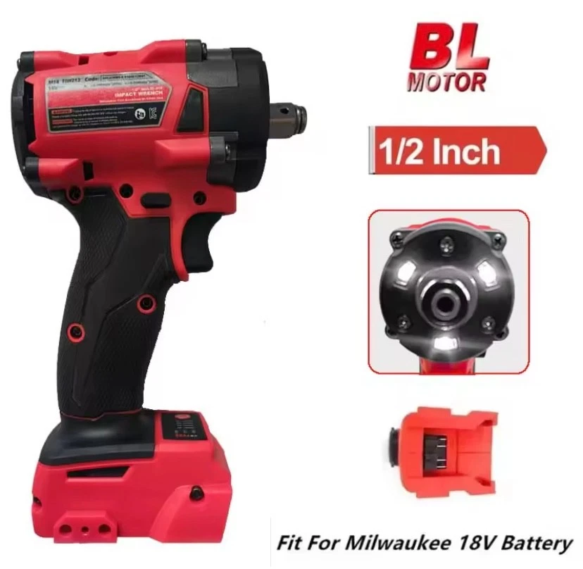 800Nm Cordless Impact Wrench 1/2″ Brushless – Milwaukee 18V Compatible Tool - Image 2 of 4