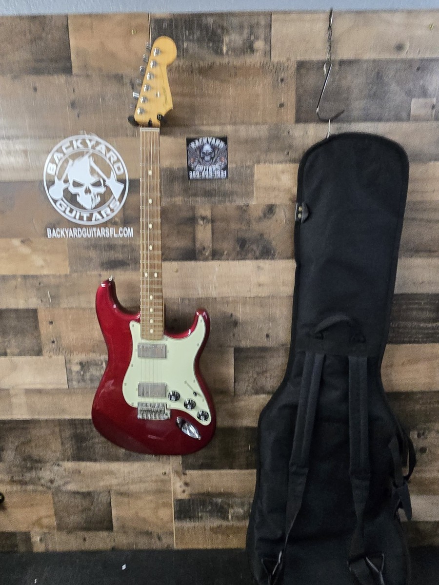 2011 Fender Mexico Black Top Stratocaster Candy Apple Red With Gig