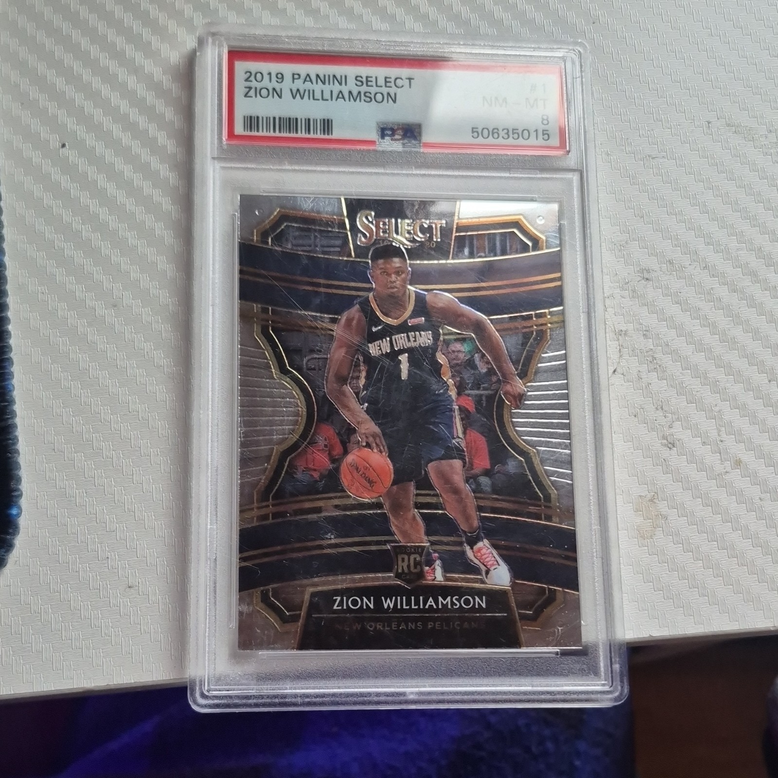 Panini 2019-20 Select Zion Williamson #1 Rookie Concourse PSA 8 Pelicans
