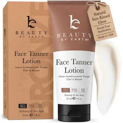 Face Tanner - USA Made with Natural & 3 Fl Oz (Pack of 1), Fair to Medium 